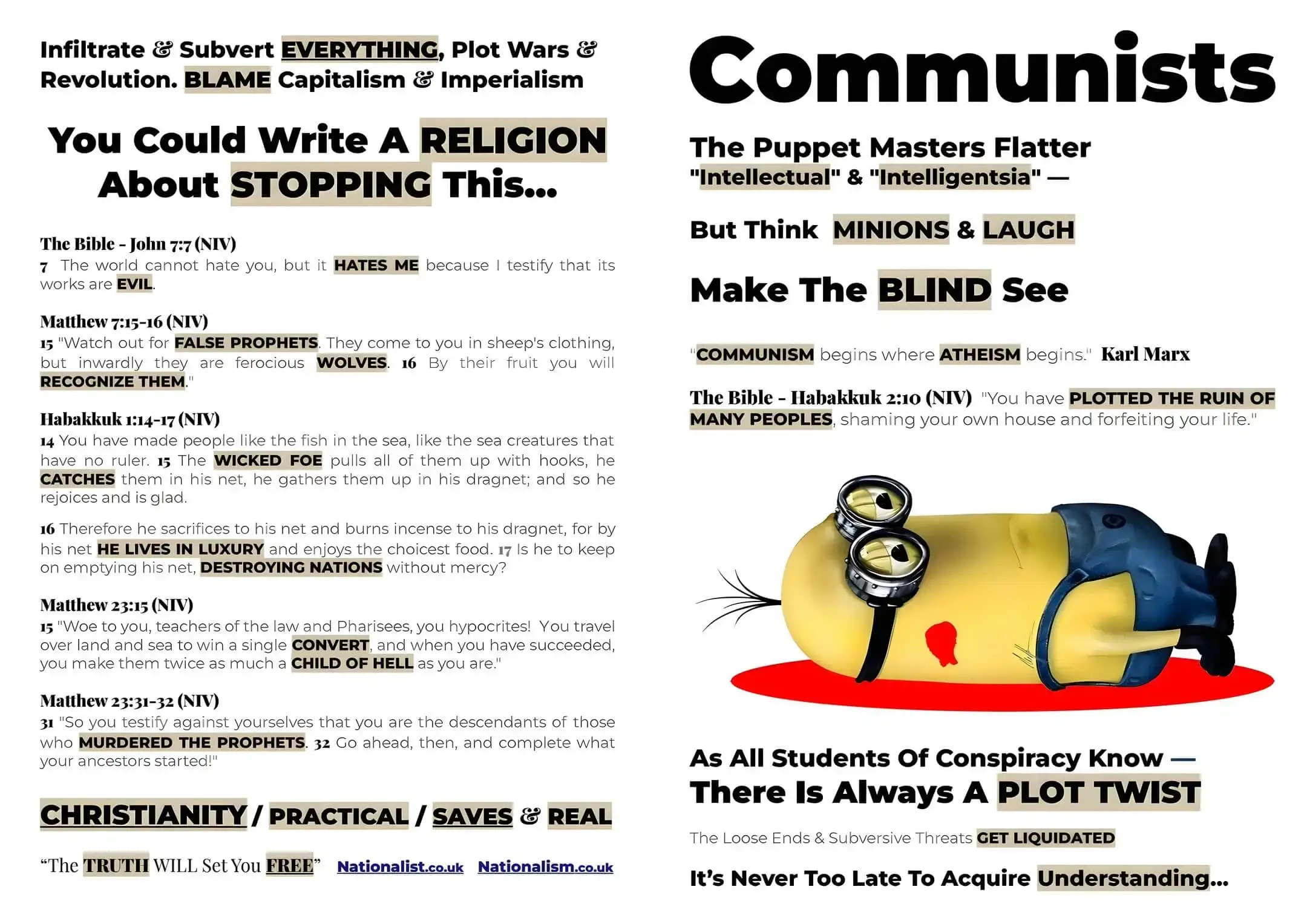 Unite Against Communism Anti Communist Leaflet